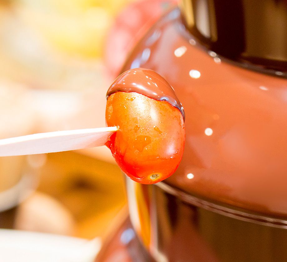 ミニトマトのチョコフォンデュ